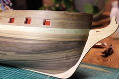 Build photo of the HMS Diana model, 2018-12-03