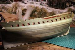Build photo of the HMS Diana model, 2018-12-03