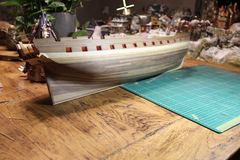 Build photo of the HMS Diana model, 2018-12-03