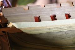 Build photo of the HMS Diana model, 2018-12-03