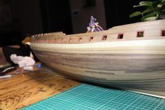 Build photo of the HMS Diana model, 2018-12-03