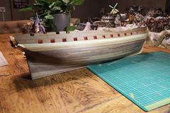 Build photo of the HMS Diana model, 2018-12-03