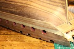 Build photo of the HMS Diana model, 2018-12-04