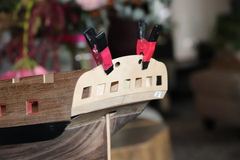 Build photo of the HMS Diana model, 2018-12-08
