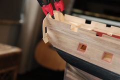 Build photo of the HMS Diana model, 2018-12-08
