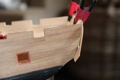 Build photo of the HMS Diana model, 2018-12-08