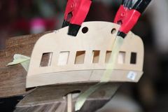 Build photo of the HMS Diana model, 2018-12-08
