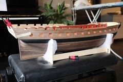 Build photo of the HMS Diana model, 2018-12-08