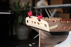 Build photo of the HMS Diana model, 2018-12-08