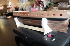 Build photo of the HMS Diana model, 2018-12-08