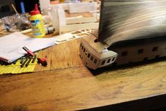 Build photo of the HMS Diana model, 2018-12-09