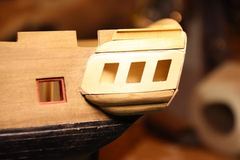 Build photo of the HMS Diana model, 2018-12-09