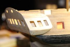 Build photo of the HMS Diana model, 2018-12-10