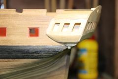 Build photo of the HMS Diana model, 2018-12-10