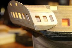Build photo of the HMS Diana model, 2018-12-10