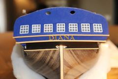 Build photo of the HMS Diana model, 2018-12-15
