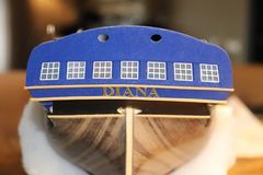 Build photo of the HMS Diana model, 2018-12-15