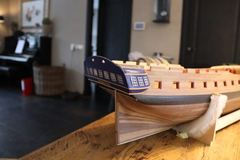 Build photo of the HMS Diana model, 2018-12-16