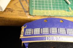 Build photo of the HMS Diana model, 2018-12-16