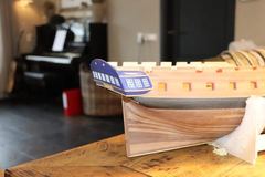 Build photo of the HMS Diana model, 2018-12-16