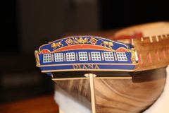 Build photo of the HMS Diana model, 2018-12-19