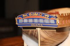 Build photo of the HMS Diana model, 2018-12-19