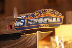 Build photo of the HMS Diana model, 2018-12-21