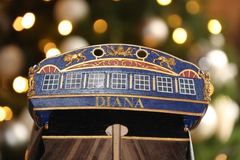 Build photo of the HMS Diana model, 2018-12-22