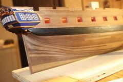 Build photo of the HMS Diana model, 2018-12-23