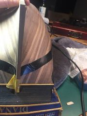 Build photo of the HMS Diana model, 2018-12-27