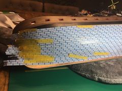 Build photo of the HMS Diana model, 2018-12-30