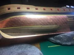 Build photo of the HMS Diana model, 2018-12-31