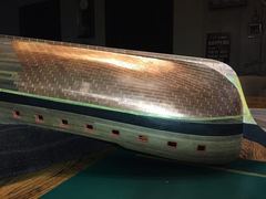 Build photo of the HMS Diana model, 2019-01-05