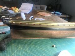 Build photo of the HMS Diana model, 2019-03-23