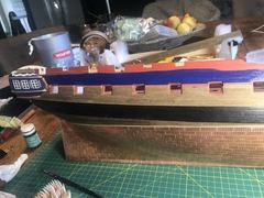 Build photo of the HMS Diana model, 2019-03-23