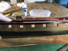 Build photo of the HMS Diana model, 2019-03-24