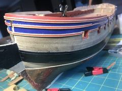 Build photo of the HMS Diana model, 2019-10-05