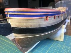 Build photo of the HMS Diana model, 2019-10-06