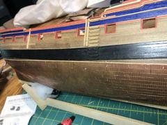 Build photo of the HMS Diana model, 2019-10-06