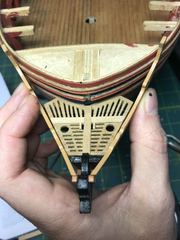 Build photo of the HMS Diana model, 2019-11-03
