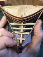 Build photo of the HMS Diana model, 2019-11-03