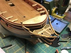Build photo of the HMS Diana model, 2019-11-03