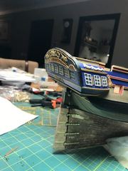 Build photo of the HMS Diana model, 2019-12-07