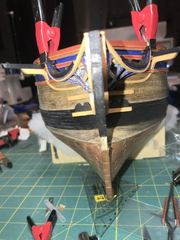 Build photo of the HMS Diana model, 2019-12-24