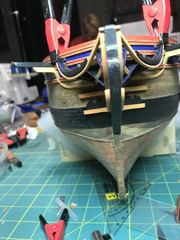 Build photo of the HMS Diana model, 2019-12-24