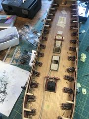 Build photo of the HMS Diana model, 2020-10-04