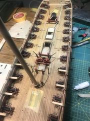 Build photo of the HMS Diana model, 2020-10-17
