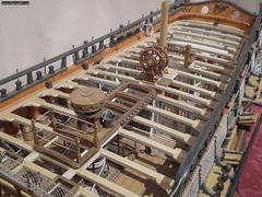 Build photo of the HMS Diana model, 2021-12-11