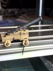 Build photo of the HMS Diana model, 2022-01-15