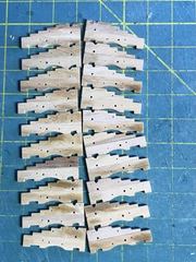 Build photo of the HMS Diana model, 2022-02-26